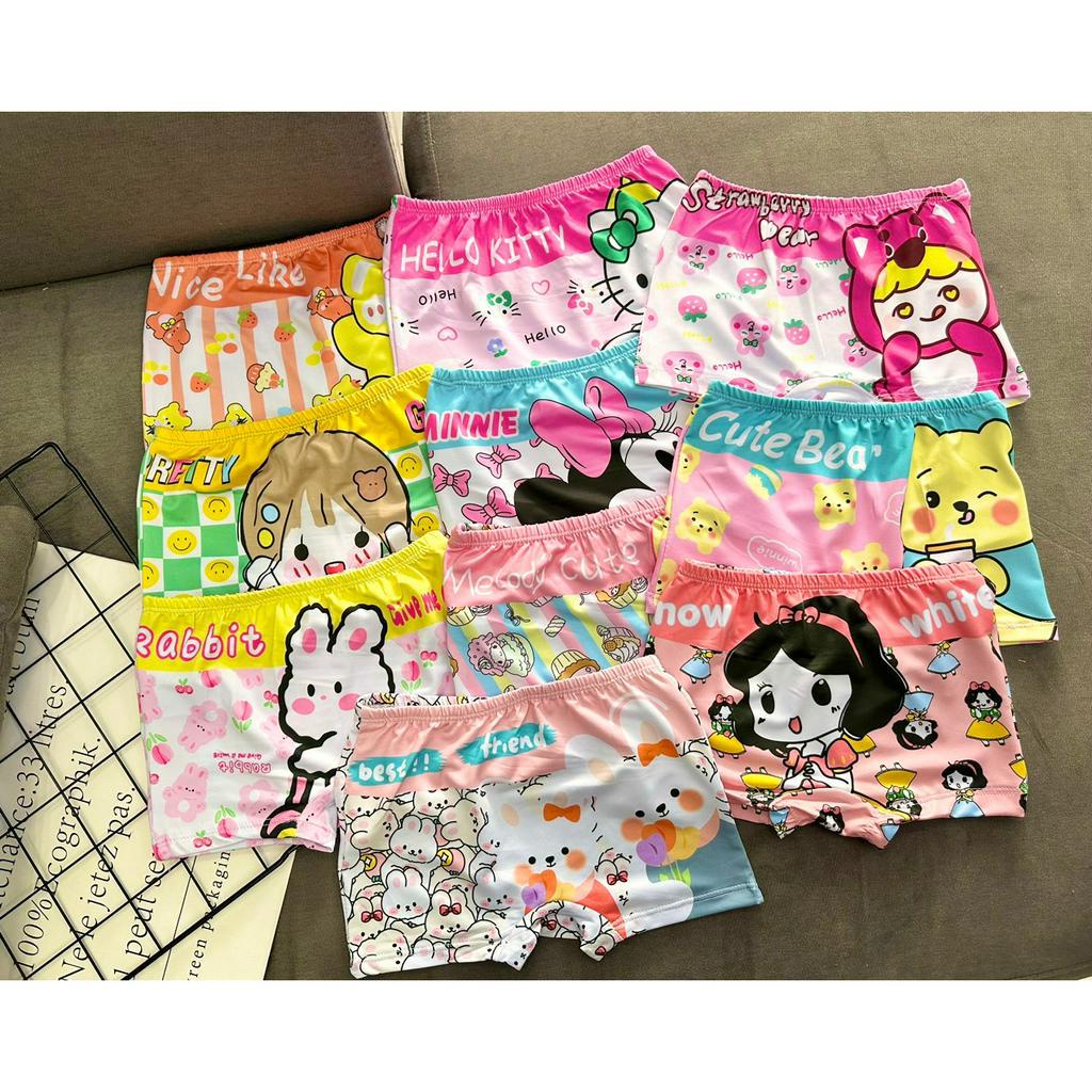 8-35kg Sét 2 Quần chip bé gái thun lạnh 3D loại 1 Ann's Kids, thun mềm mịn mát bao êm