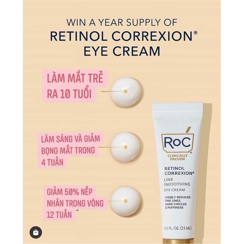 Kem mắt RoC Retinol Correxion Eye Cream (15ml)