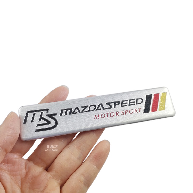 1 Miếng Dán Logo MS MAZDASPEED Trang Trí Bằng Nhôm Cho Xe Hơi MAZDA Motorsport