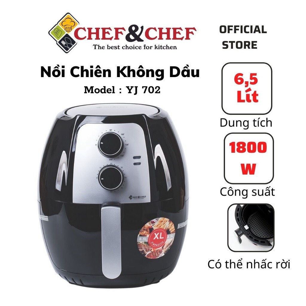 Nồi Chiên Không Dầu 6,5L và 7,7L