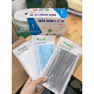 Hộp 50 Chiếc Khẩu Trang Y Tế 4 Lớp Kháng Khuẩn Chuẩn Xuân Lai Quai Đeo Sử Dụng Cả Ngày Không Đau Taia