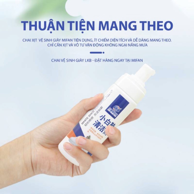 Chai Xịt Bọt Vệ Sinh Sạch Giày Sneaker Không Cần Giặt, Kèm Bàn Chải Và Khăn Lau DANA