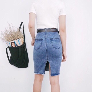 Chân váy Jean co giản