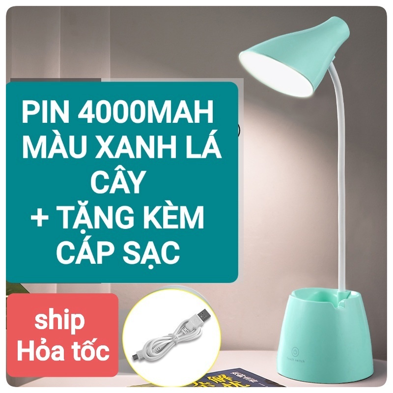 Đèn Bàn Học Cảm Ứng Ánh Sáng 3 Màu S838 Chống Cận Pin Lớn 4000mah - Yobomall