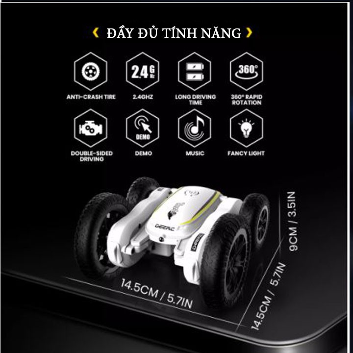 [TẶNG XH GỖ 60M] Ô Tô Điều Khiển Từ Xa Siêu Tốc Xoay 360 Độ- Có Nhạc- Có Đèn- Thích Ứng Địa Hình Gồ Ghề