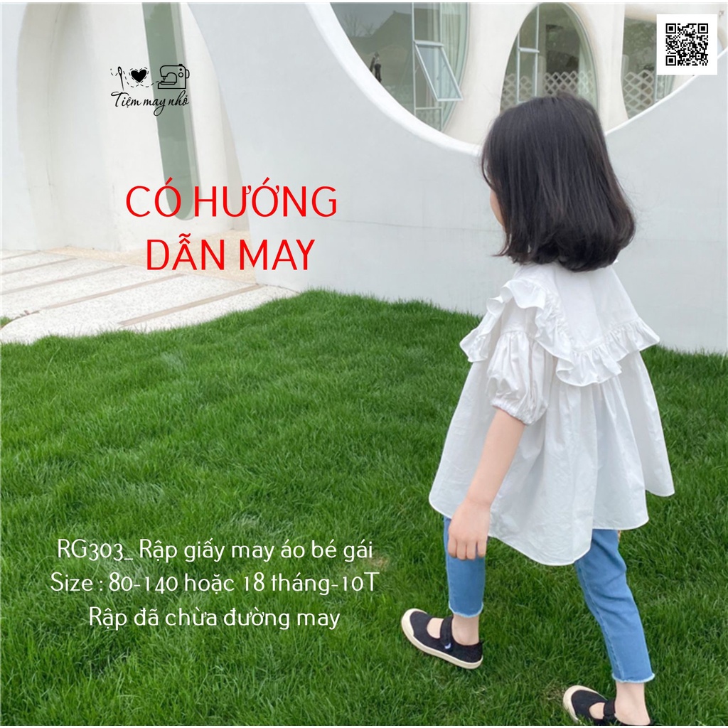 RG303_Rập giấy may áo bé gái