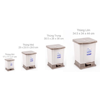 Thùng rác vuông có chân đạp - DUY TÂN - size nhỏ