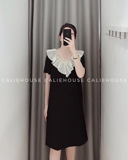 VÁY SUÔNG PHỐI CỔ BÈO TƠ