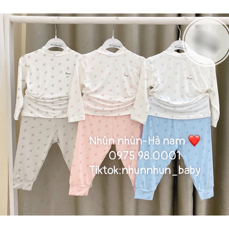 {Hà Nam/ Avaler} Bộ quần áo cổ 3cm/3 phân Avaler size 6-9m đến 3-4y