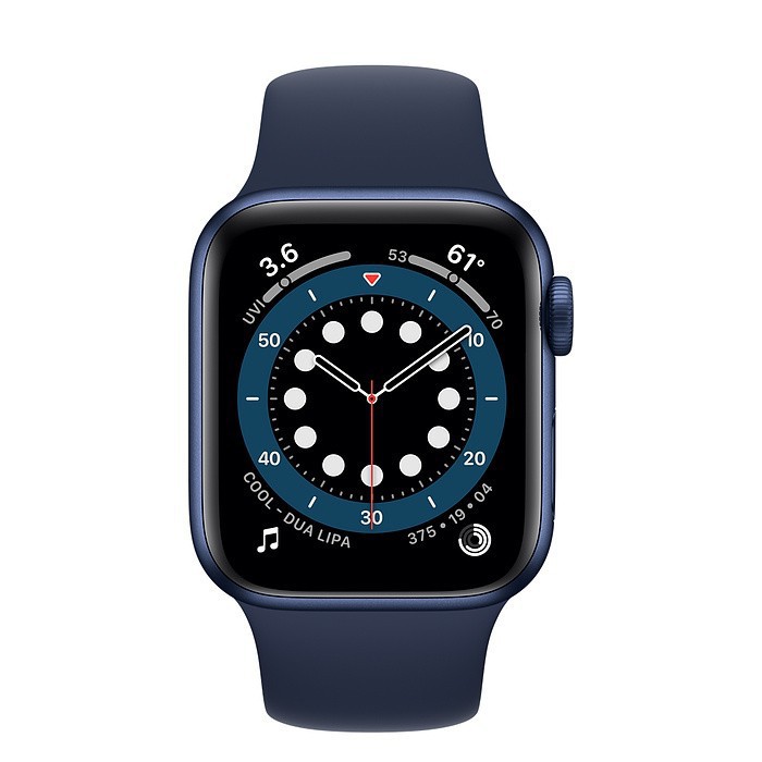 ĐỒNG HỒ Apple Watch Series 6 44MM Space Gray -Viền Nhôm Đen ,Dây Cao Su Đen GPS