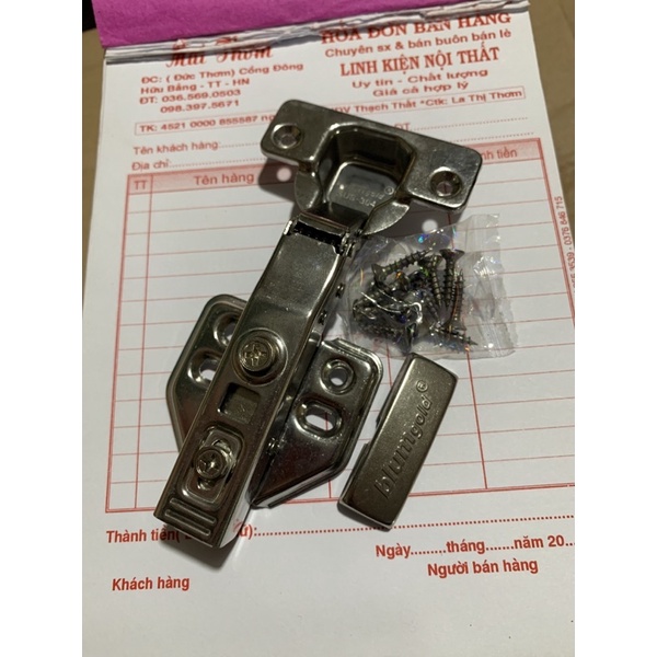 Bản lề bật hơi giảm chấn inox SUS 304 Blumgold-BlumK-Blum tháo lắp nhanh cao cấp(kèm vít),bản lề lắp đặt tủ áo,tủ bếp,…
