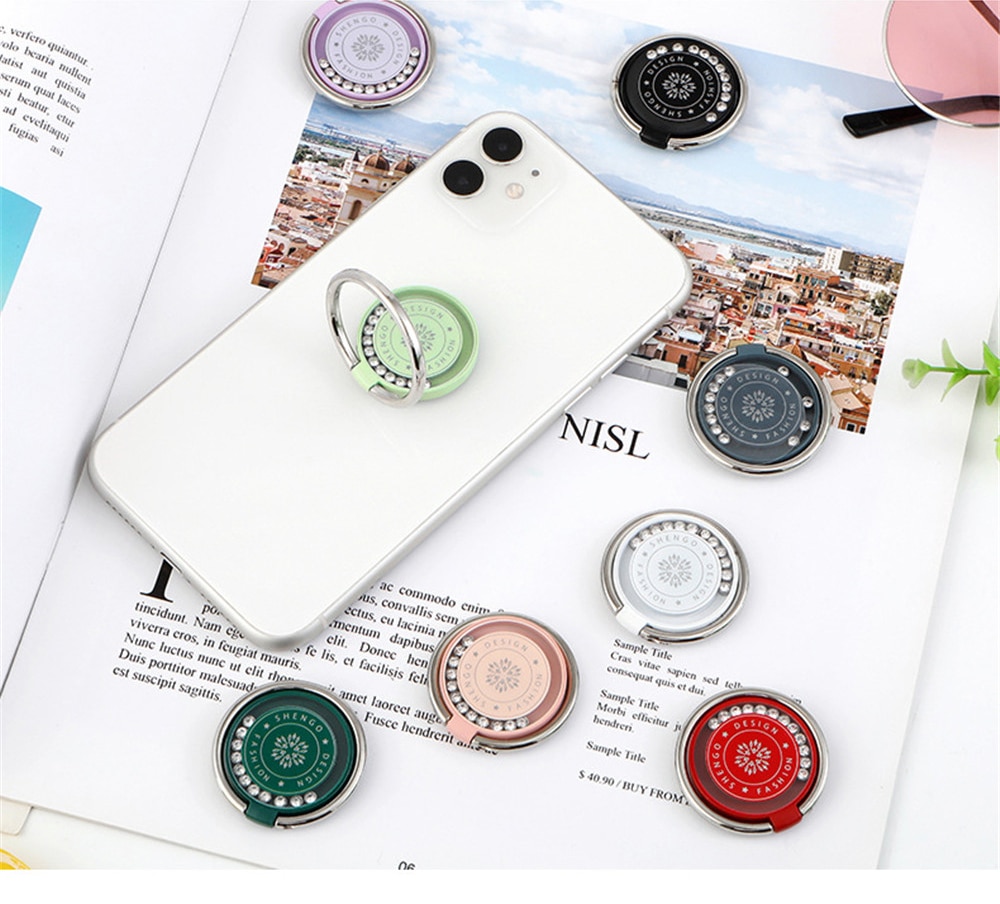 Nhẫn Đỡ Điện Thoại Đính Đá Lấp Lánh Cho Iphone Samsung Huawei Android Ios | BigBuy360 - bigbuy360.vn