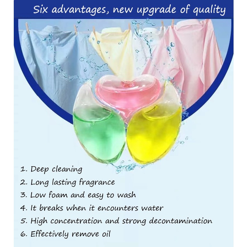 Hộp 30 viên giặt 3 trong 1 hương thơm kéo dài làm sạch gấp 8 lần 400g
