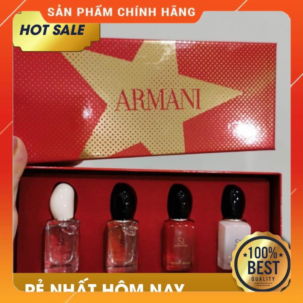 [SIÊU CẤP] (chuẩn auth) (chuẩn auth) (chính hãng) Set Bộ Nước Hoa Giorgio Armani Sì mini 4 chai [RẺ NHẤT]