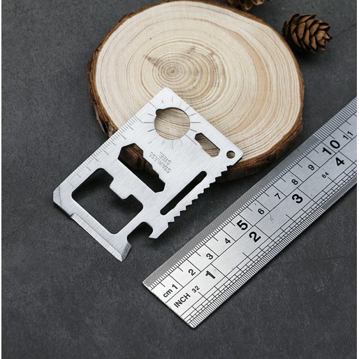 Miếng Thép EDC Đa Năng 11 Công Dụng Thẻ Phượt Đa Năng Survival Tool Chammart