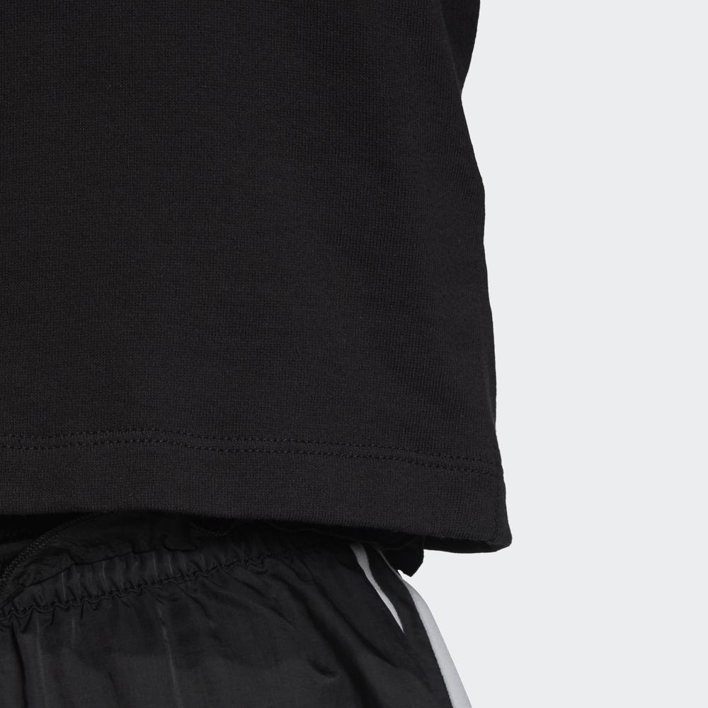 adidas ORIGINALS Ruffle Crew Sweatshirt Nữ Màu đen FU3862 | BigBuy360 - bigbuy360.vn