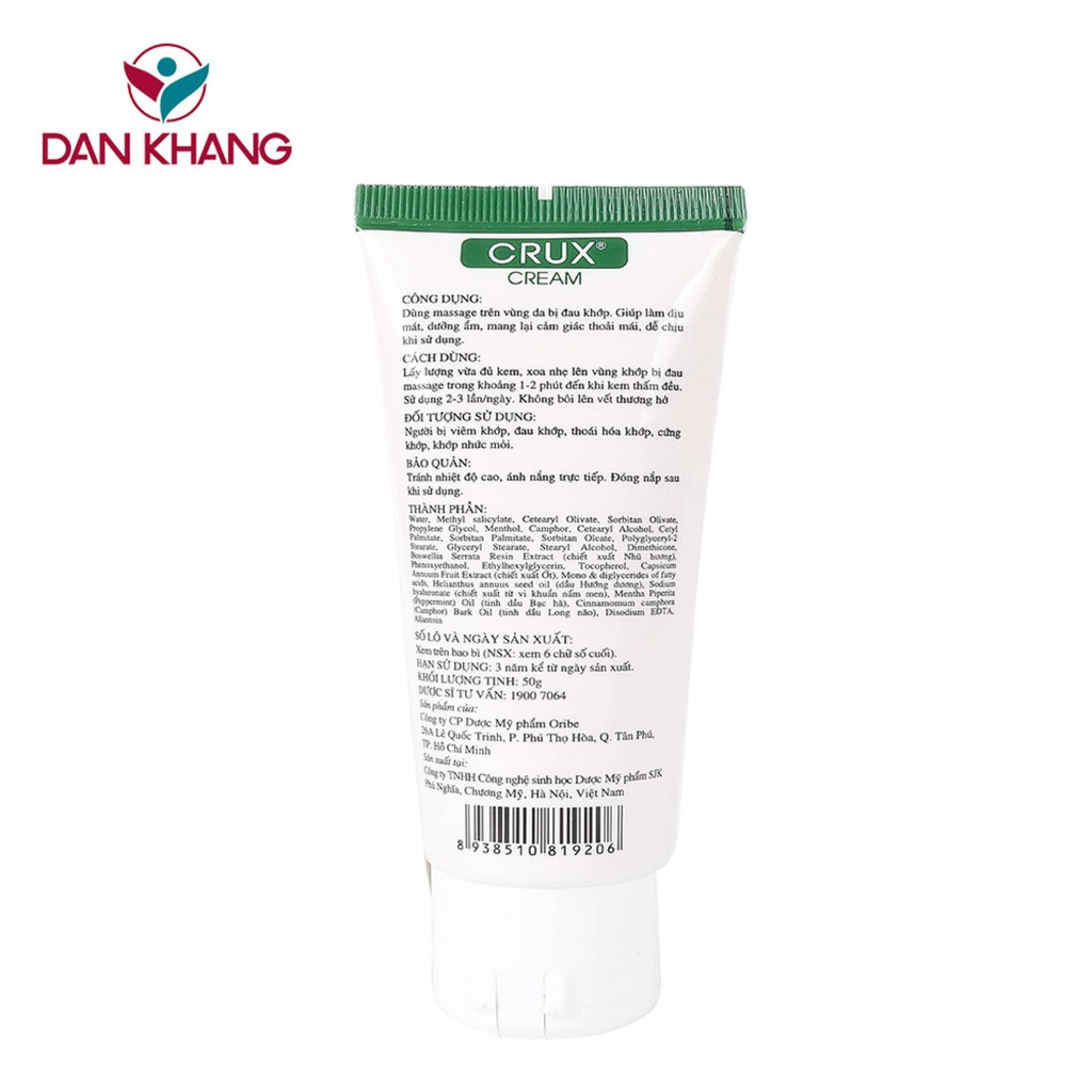 Kem thoa Giảm Sưng Đau Khớp Tức Thì Crux (tuýp 50g) | BigBuy360 - bigbuy360.vn