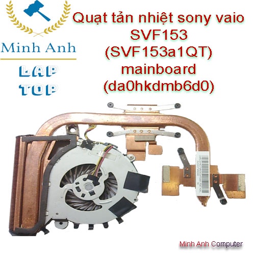 Quạt tản nhiệt sony vaio SVF153  mainboard