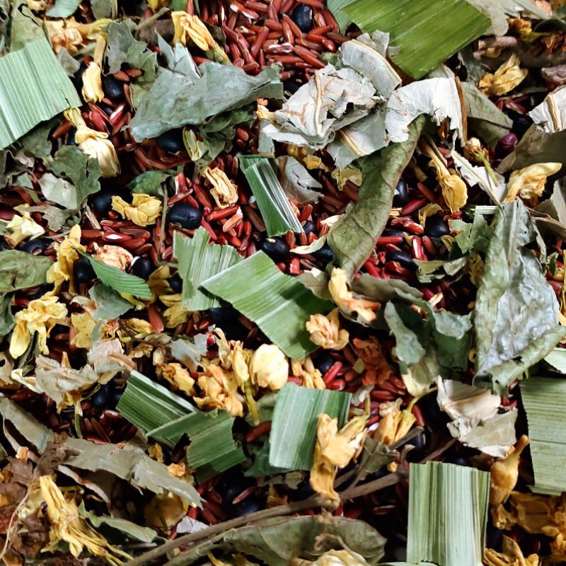 Combo 2 ký Trà Gạo Lứt, Đậu Đen Xanh Lòng, Hoa Nhài, Xạ Đen, Lá Sen, Lá Dứa