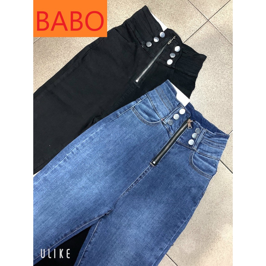 [VIDEO FREESHIP ] QUẦN SKINNY JEAN NỮ GIÃN LƯNG CAO MÀU XANH MÀU ĐEN DÂY KÉO 6 NÚT CAO CẤP BABO SIÊU TRẺ TRUNG