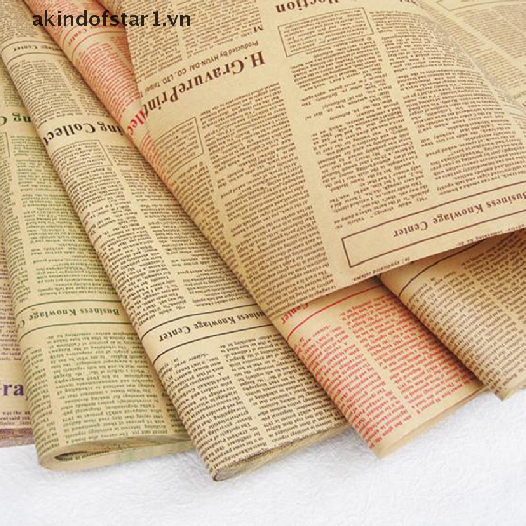 Cuộn Giấy kraft Hai Mặt Dùng Gói Quà Giáng Sinh Phong Cách vintage