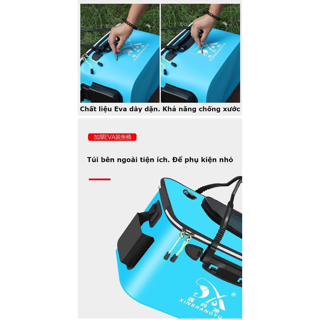 Thùng đựng cá đa năng gấp gọn Xin Shang Yu - Nhựa dẻo EVA