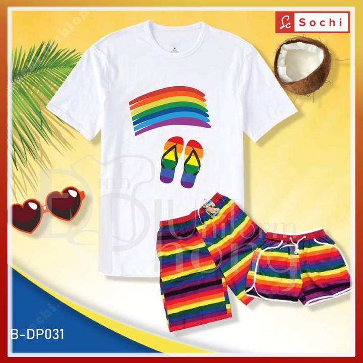 Áo nhóm, áo thun đồng phục đi biển, đi chơi, áo thun gia đình chất cotton dễ thương mã BSTDP05