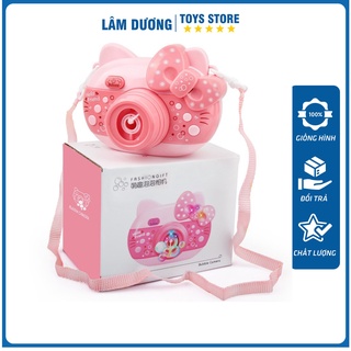 Máy Ảnh Thổi Bong Bóng Tự Động Phát Nhạc Có Đèn, Đồ Chơi Ngoài Trời Có Đèn Cho Bé Tặng Kèm Xà Phòng