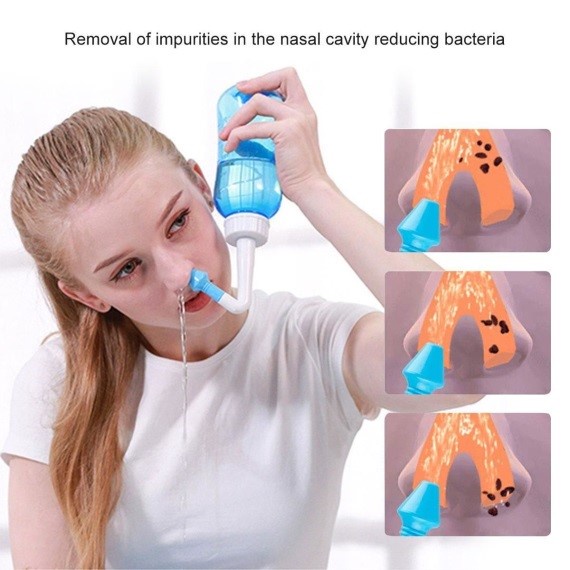 BÌNH RỬA, VỆ SINH LÀM SẠCH KHOANG MŨI, MIỆNG WATERPLUSE NASAL DUNG TÍCH 300ML PHÙ HỢP CHO CẢ NGƯỜI LỚN VÀ TRẺ NHỎ