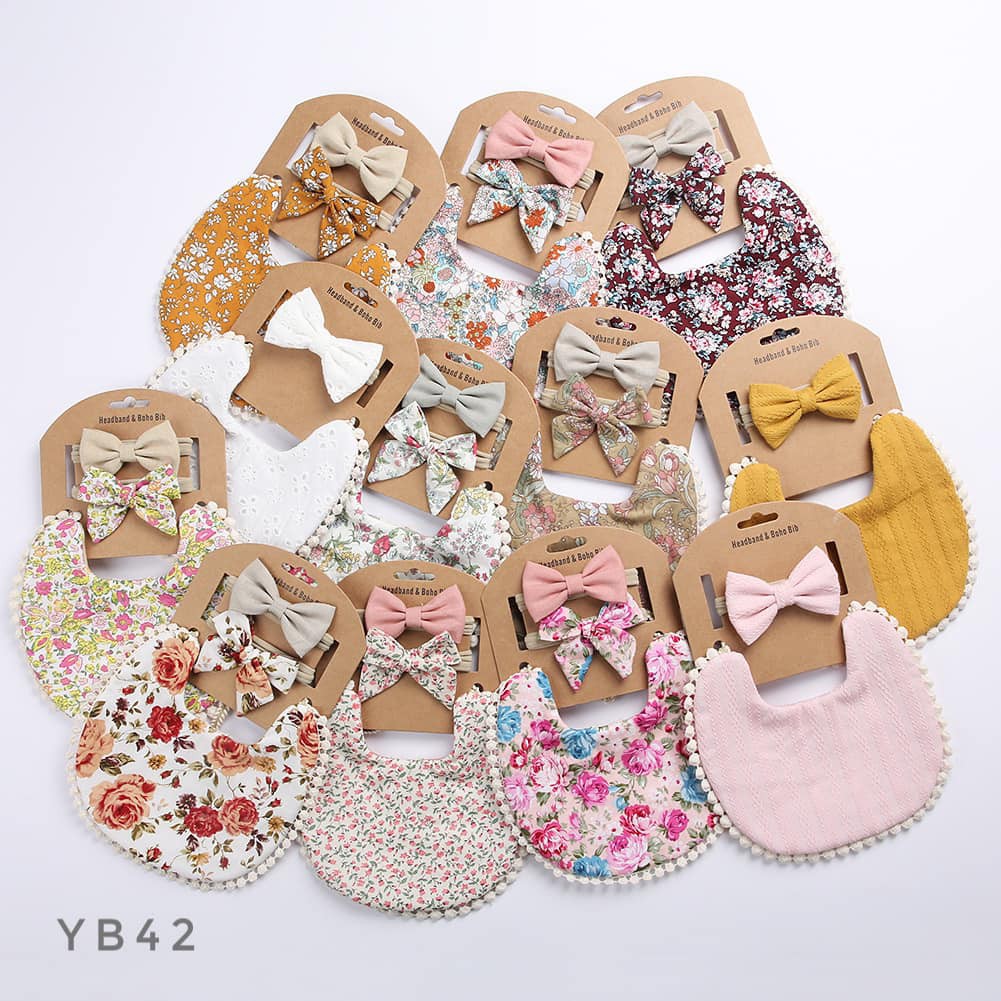 Set yếm băng đô nơ vintage YB42