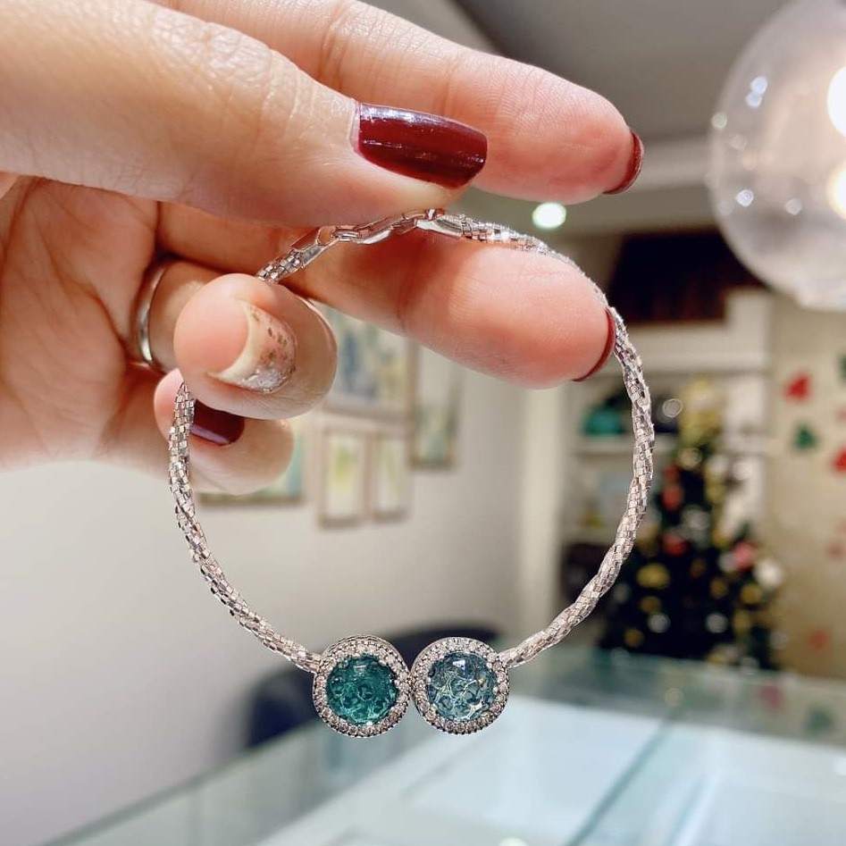 Vòng tay bạc phay Vip Thiên kim mix charm bạc cao cấp Q223 | BigBuy360 - bigbuy360.vn