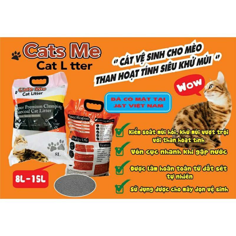 cát vệ sinh than hoạt tính 8L