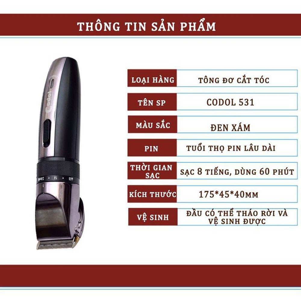 Tông Đơ Cắt Tóc Hàn Quốc ⚡️𝐅𝐑𝐄𝐄 𝐒𝐇𝐈𝐏⚡️ Máy Hớt Tóc Gia Đình