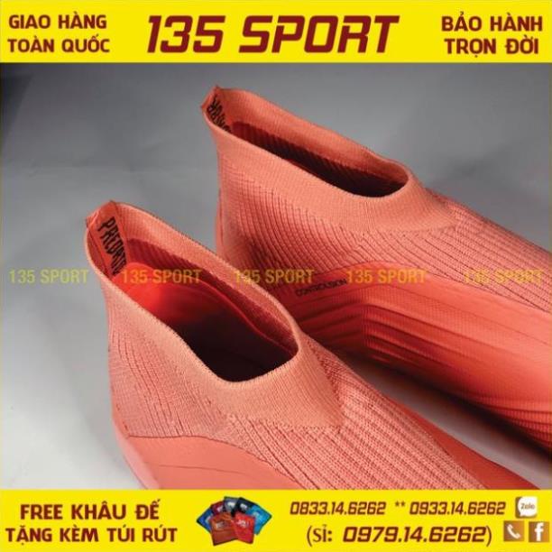 NEW- 2021 Giày Bóng Đá Đinh Cao Không Dây Predator 18+ Hồng Phấn FG bán chạy ! CK HOT 🏀