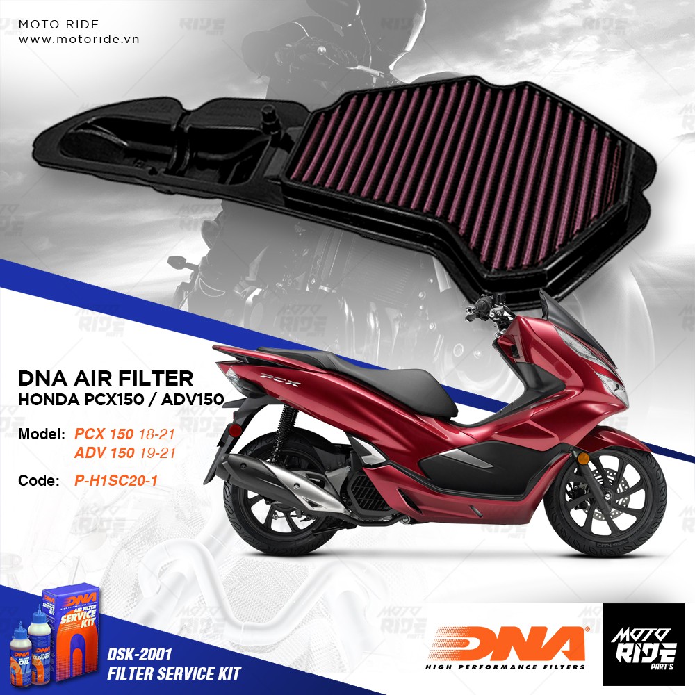 DNA P-H1SC20-1 LỌC GIÓ CHO HONDA PCX 150 / ADV 150