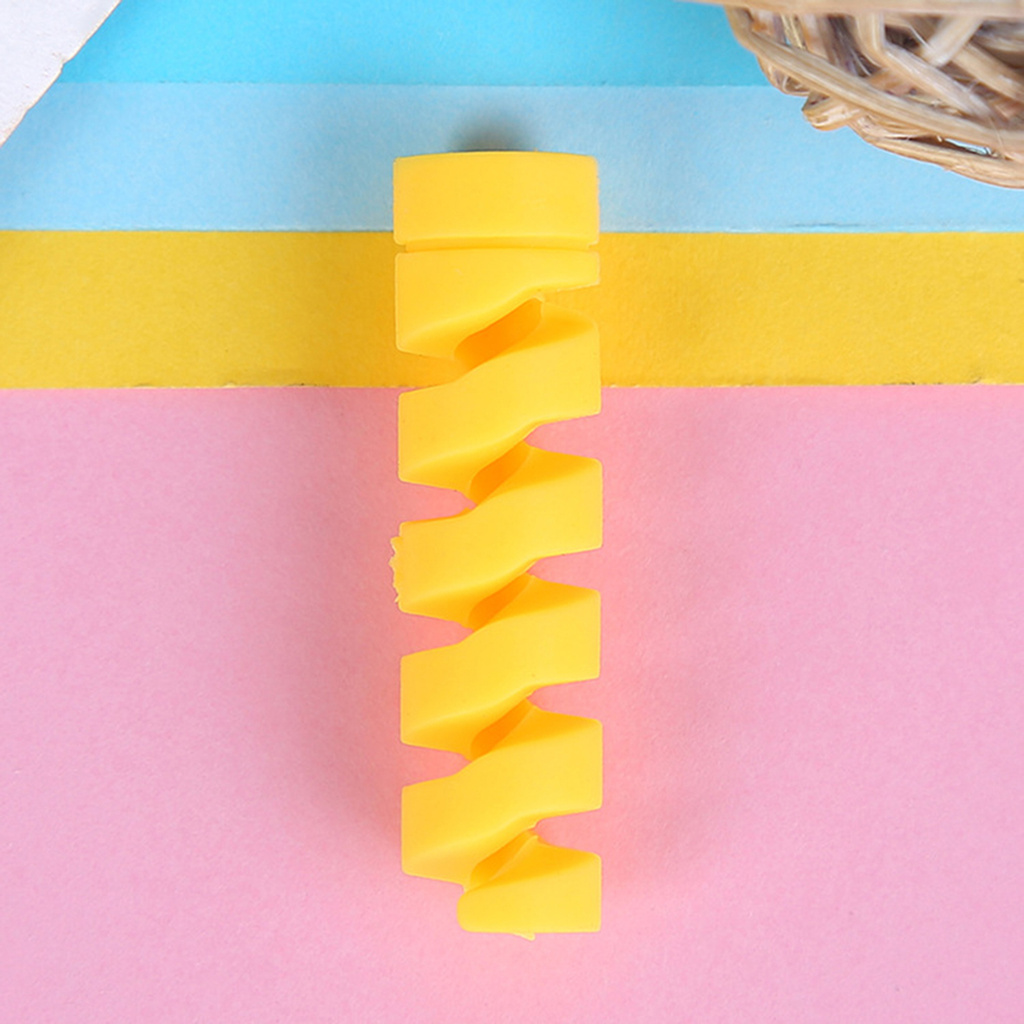 Set 10 Phụ Kiện Bảo Vệ Dây Cáp Sạc Bằng Silicon Mềm Nhẹ Hình Xoắn Ốc Thông Dụng