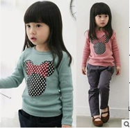 Áo Thun Tay Dài Họa Tiết Chấm Bi Cho Bé Gái Mới Tập Đi