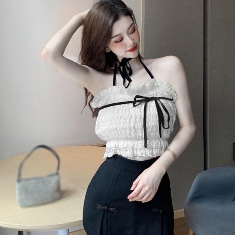 Áo Ống Hai Dây Phối Ren Quyến Rũ Thời Trang Cho Nữ