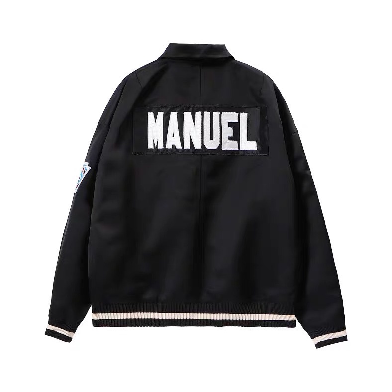 Áo khoác Bomber Dù  2 lớp nam nữ MANUEL ĐEN_ hình thật chụp tại Top.Unisex