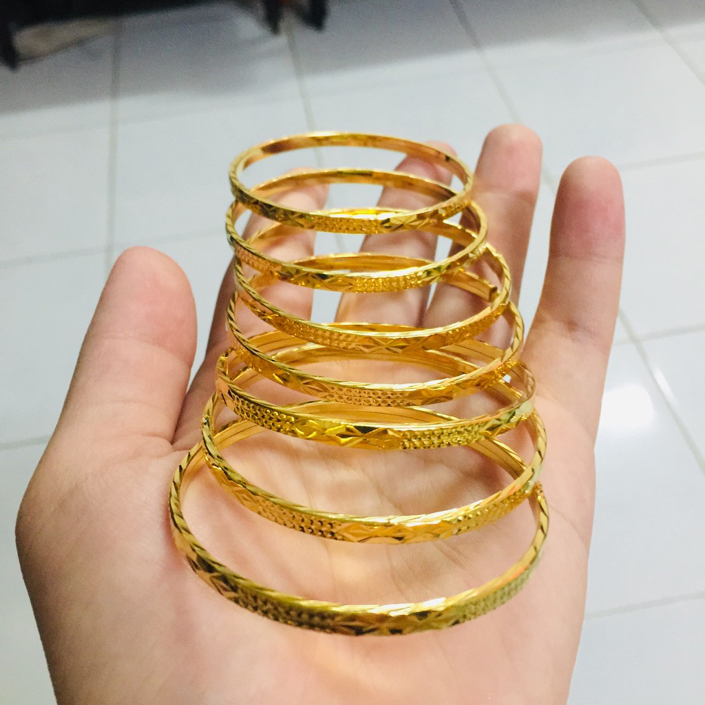 BỘ 7 VÒNG XIMEN KHÓA GÀI NHƯ VÀNG THẬT CAO CẤP