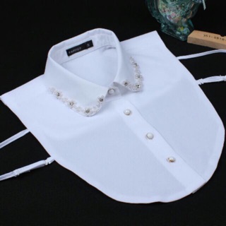 Cổ áo sơ mi rời đính trang trí