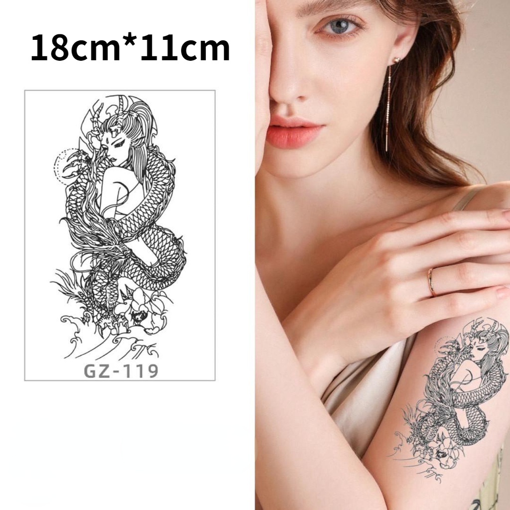 Hình Xăm Dán Tạm Thời SAM MAGIC TATTOO Chống Nước 15cm x 10cm Sang 15 Ngày