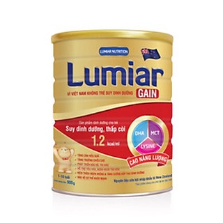 Sữa Lumiar Gain 900g dành cho trẻ suy dinh dưỡng, thấp còi 1.2kcal/ml