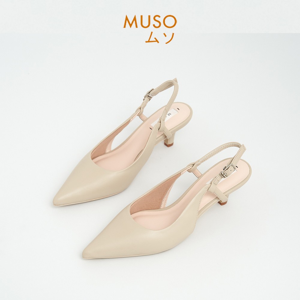 Giày cao gót Slingback MUSO quai mềm gót nhọn phù hợp thời trang công sở