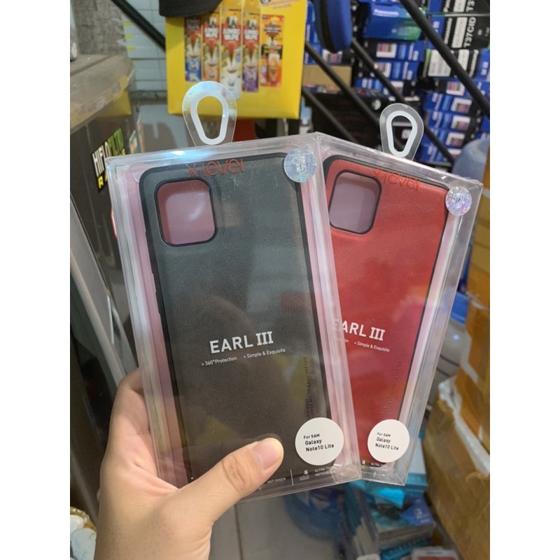 Ốp lưng da xlevel cho samsung Note 10 Lite