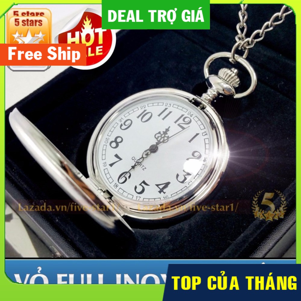 (FREE SHIP) Đồng hồ quả quýt INOX trơn : Thiết kế hoài cổ  - Lịch Sự - Quý Phái