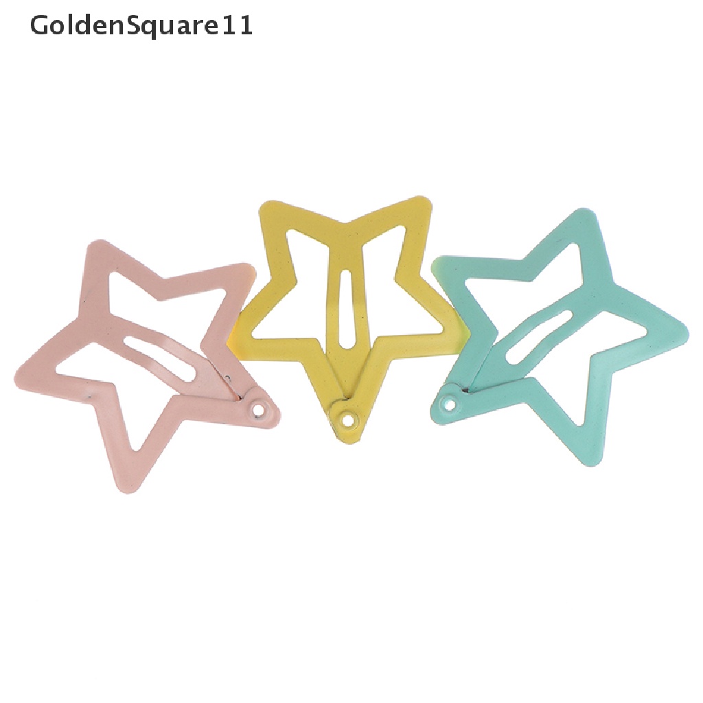 Set 6 Kẹp Tóc Kim Loại Hình Ngôi Sao Dễ Thương Cho Bé Gái Goldsquare11