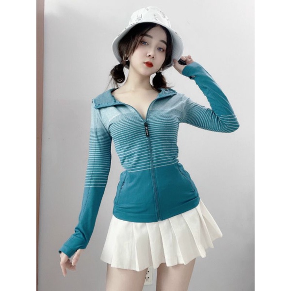 Áo Khoác Thể Thao Nữ Ôm Body. Size M L XL XXL. Có 2 Túi Ngoài Dây Kéo