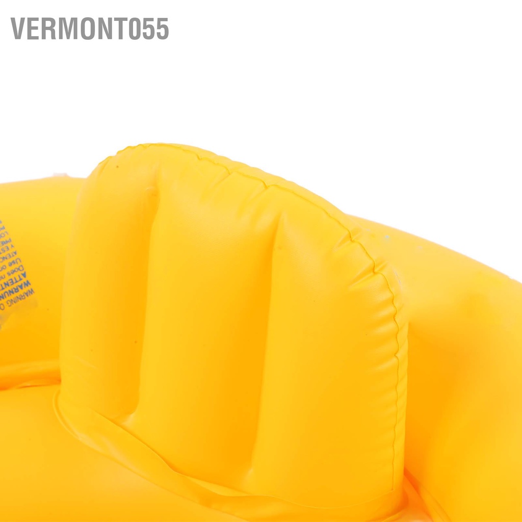 Vermont055 Bể bơi cho bé Ghế tập Phao bơm hơi với ghế an toàn Buồng không khí đôi trẻ mới biết đi Trẻ sơ sinh