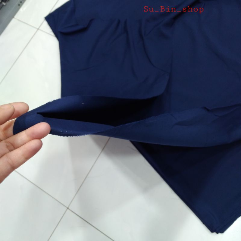 Vải kate silk Xanh Đen may áo sơ mi hoặc quần đùi ông già